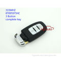 315Mhz 8T0959754C 3 button car key smart key for Audi